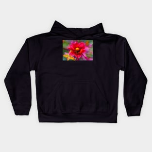 Dahlia, Dahlia, abstract, colorful, flower, bloom Kids Hoodie